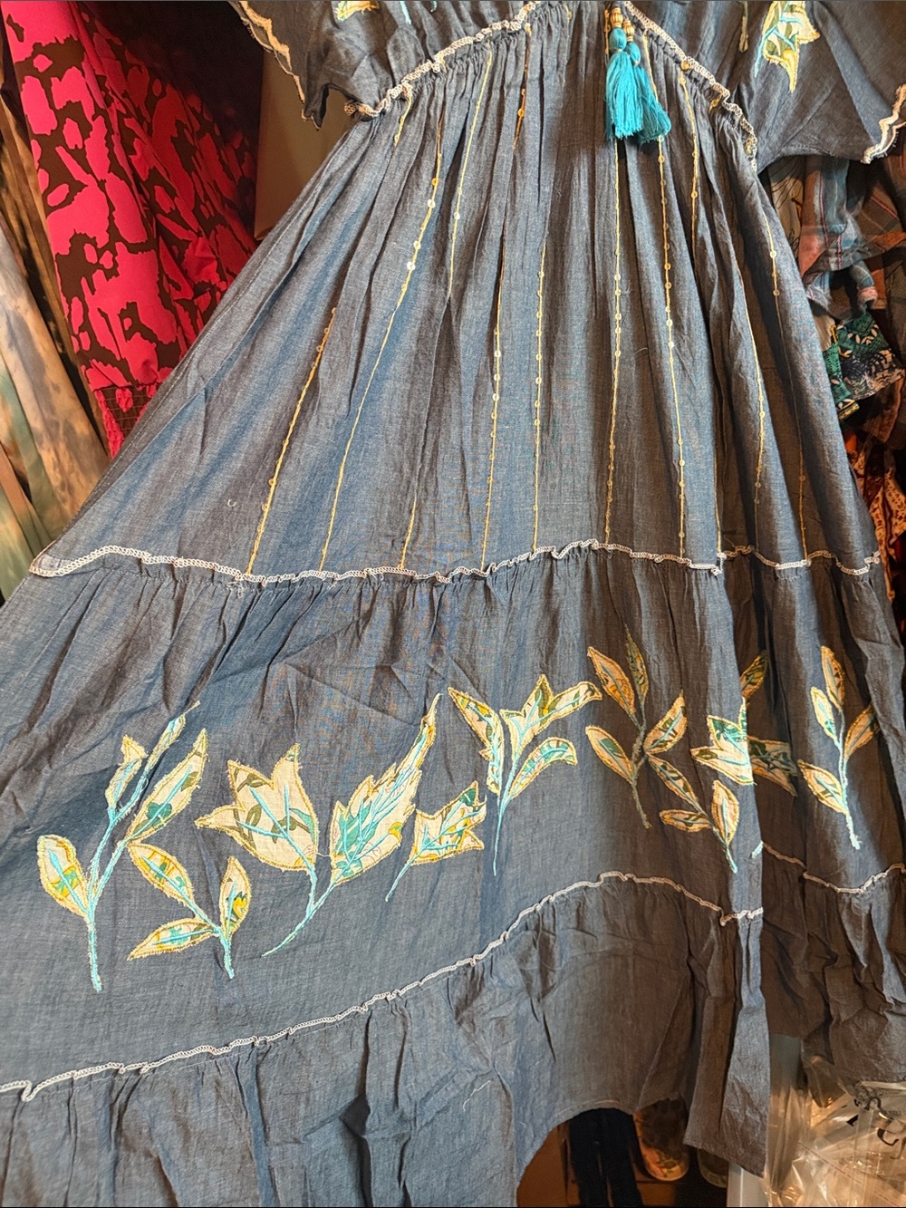 NWT POL Chambray Floral Maxi (303030) 🌼 ☀️ - Picture 4 of 4